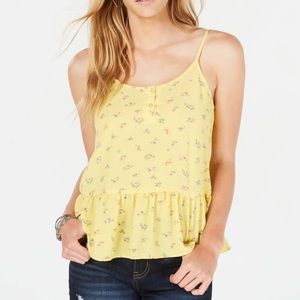Hippie Rose Yellow Floral Tank Top